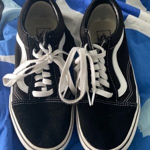 Black platform vans